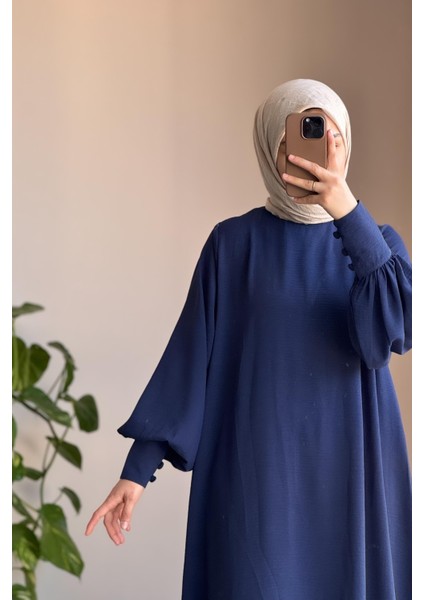 Manşet Detaylı Pantolonlu Takım - Lacivert