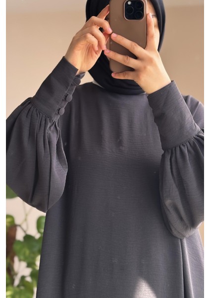 Manşet Detaylı Pantolonlu Takım-Antrasit modelleri