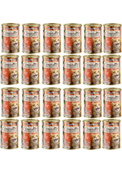 Gourmet Kedi Konservesi Somonlu 415 gr x 24 Adet fiyatları
