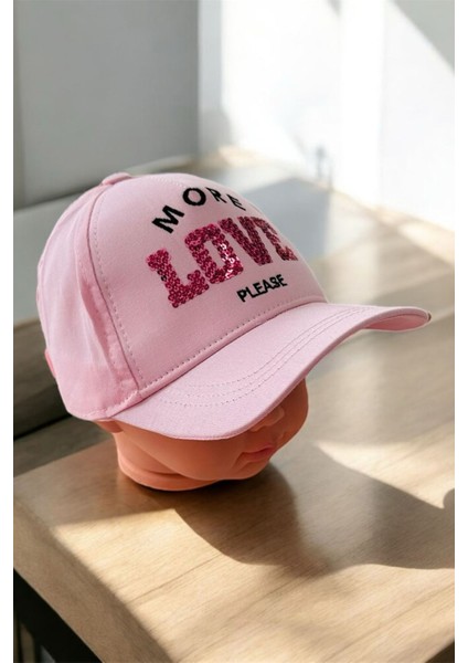 (4-8 Yaş) Mini Star Love Yazılı Kız çocuk şapka - Pembe fiyatları