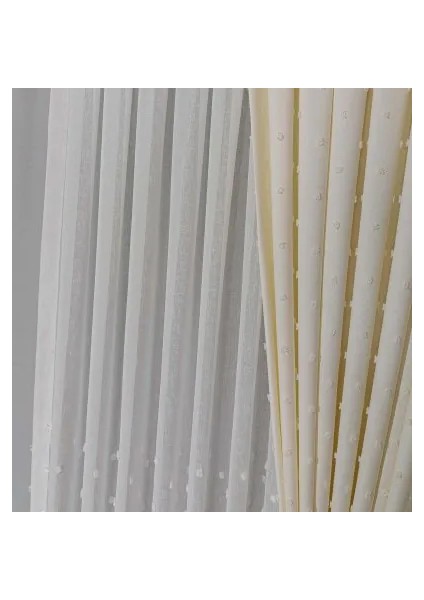 Taç Iskandinav Ponponlu Fon Perde Krem 1x3 Sık Pile modelleri