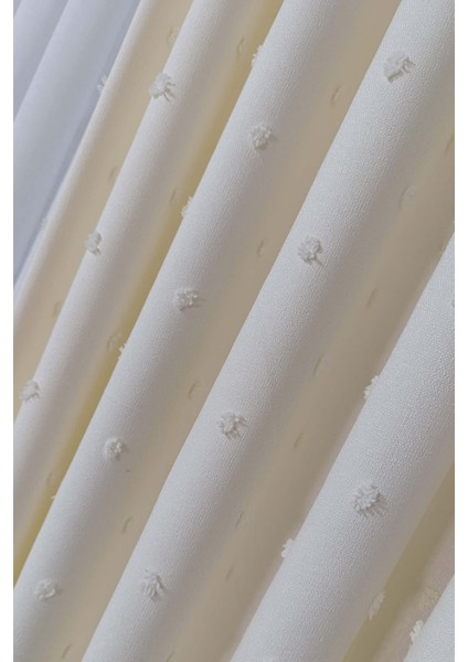 Taç Iskandinav Ponponlu Fon Perde Krem 1x3 Sık Pile fiyatları