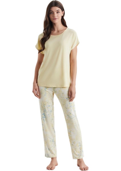 Kadın Sarı Pijama Takım 2741