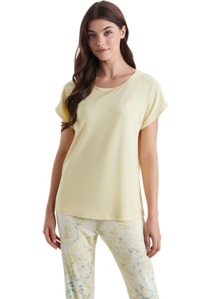 Kadın Sarı Pijama Takım 2741