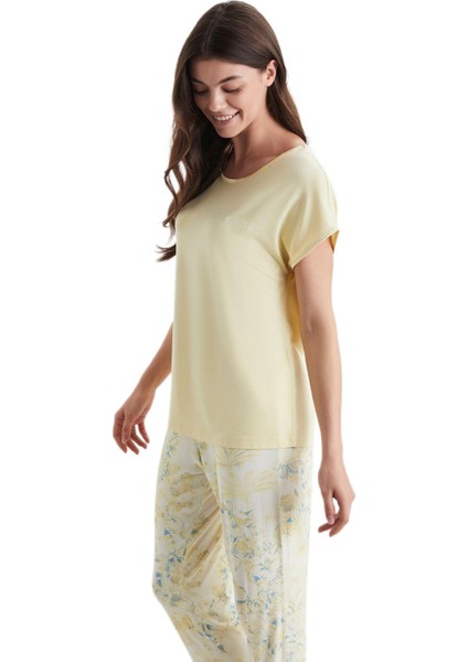 Kadın Sarı Pijama Takım 2741