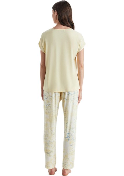 Kadın Sarı Pijama Takım 2741