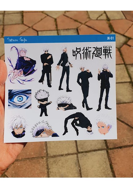 Satoru Gojo- Jujutsu Kaisen Anime Çıkartması 2 Li Etiket Seti