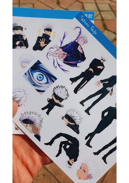 Satoru Gojo- Jujutsu Kaisen Anime Çıkartması 2 Li Etiket Seti