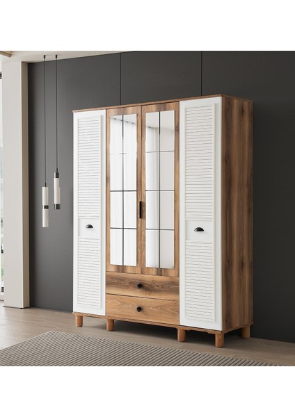 Formila Mdf 4 Kapılı Dolap-Ceviz