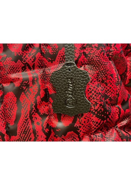 Kırmızı -Siyah Leopar Desenli Çanta fiyatları