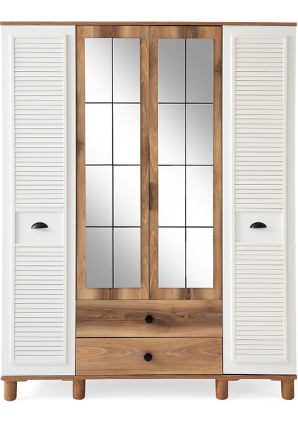 Formila Mdf 4 Kapılı Dolap-Ceviz