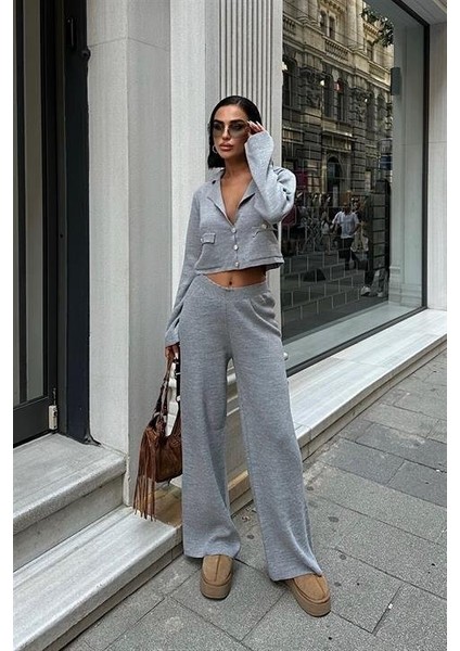 Nancy Kruveze Yaka Crop Takım 9954 - 25