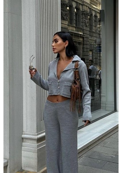 Nancy Kruveze Yaka Crop Takım 9954 - 25 fiyatları