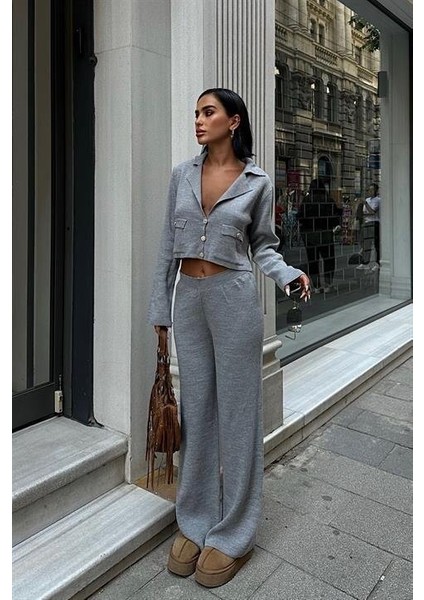 Nancy Kruveze Yaka Crop Takım 9954 - 25 modelleri