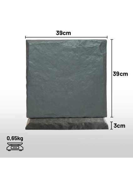 Dekoratif Bahçe Basamak Taşı, 4lü Paket, Plastik Yer Döşemesi, 39 cm x 39 cm, Antrasit fırsatları