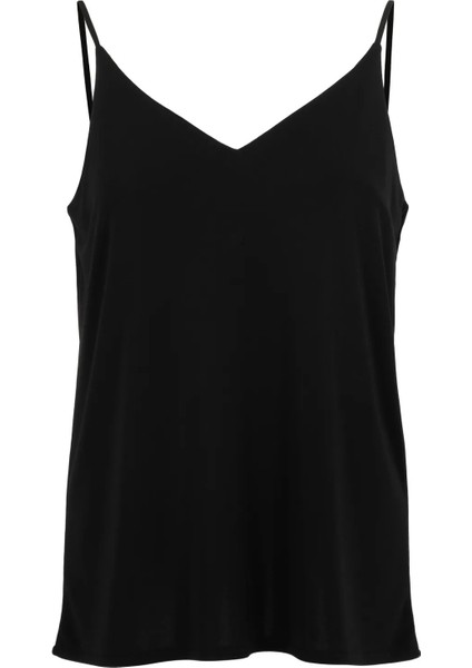 V Yaka Askılı Polyester Kumaş Kadın Atlet