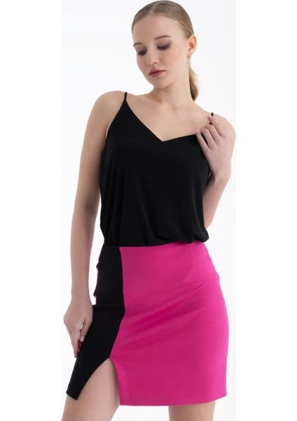 V Yaka Askılı Polyester Kumaş Kadın Atlet