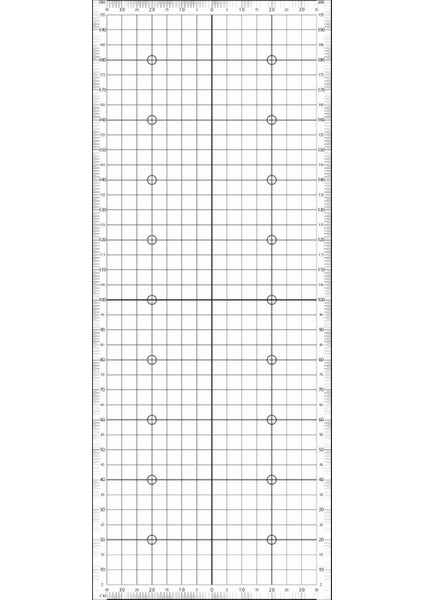 Postür Analiz Cetveli Siyah 80X200 cm Yapışkanlı Folyo