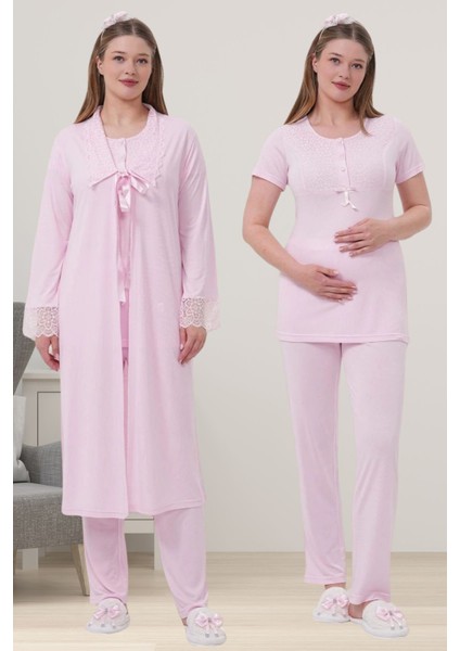 Sabahlıklı Hamile Lohusa Pijama Takımı