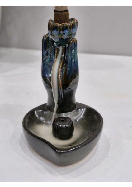 Seramik Su Yeşili El Model Çiçekli Geri Akış Tütsülük 10CM En 10CM Boy fiyatları