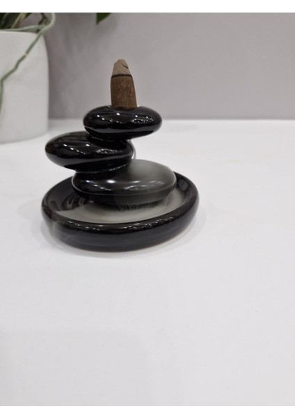 Siyah Gei Akış Tütsülük Doğal Taş Görünümlü