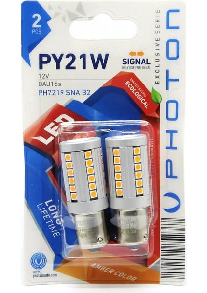 Photon P21W LED Exclusive Serisi PH7219 Sna Sinyal LED 1 Adet