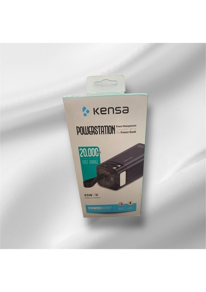 20000 Mah Hızlı Şarj Powerbank 65 W Çift Çıkışlı (Usb-Type-C),led Ekranlı,powerbank