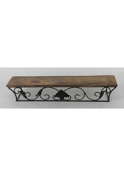 Ahşap Ferforje Raf 46 x 12 x 8,5 cm .