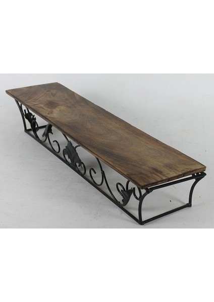 Ahşap Ferforje Raf 46 x 12 x 8,5 cm .