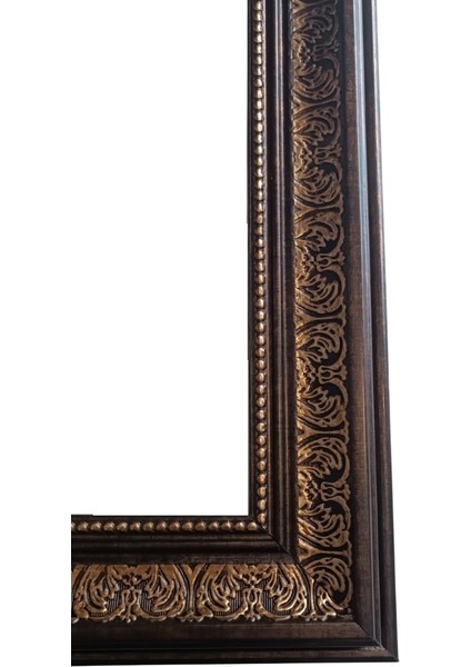 A4 Belge Diploma Sertifika Çerçevesi 21 x 30 Gerçek Cam Dekoratif Kahve Rengi Gold Çerçeve