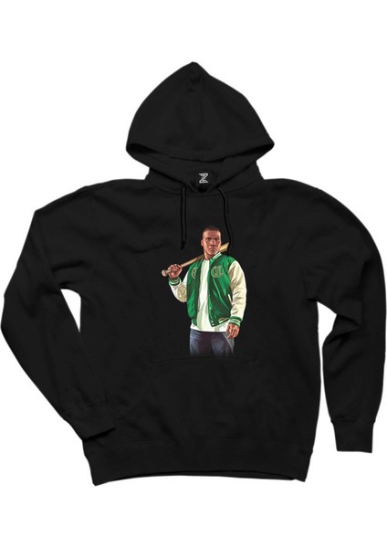 Gta College Robber Man Siyah Kapşonlu Sweatshirt Hoodie