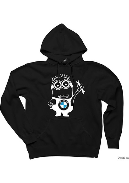 Bmw Minion Siyah Kapşonlu Sweatshirt Hoodie