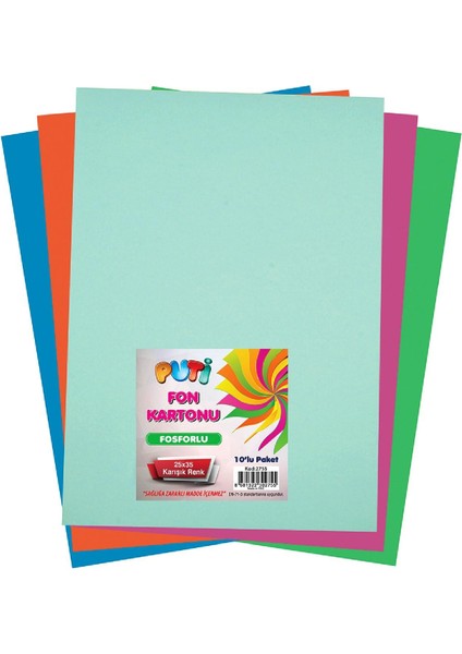 50X70 Fon Kartonu Pastel Renkler 10 Lu (Kod : 2168)