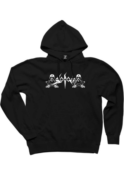Sodom Twin Gas Siyah Kapşonlu Sweatshirt Hoodie