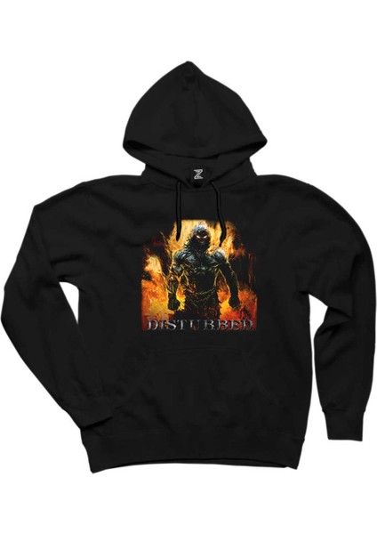 Disturbed Indestructible Siyah Kapşonlu Sweatshirt Hoodie
