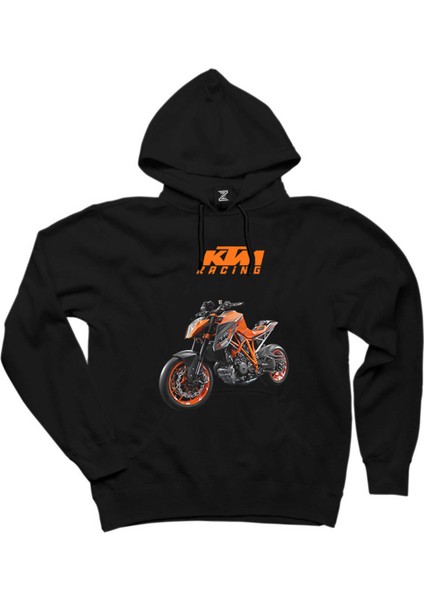 Ktm 1290 Super Duke Racing Siyah Kapşonlu Sweatshirt Hoodie