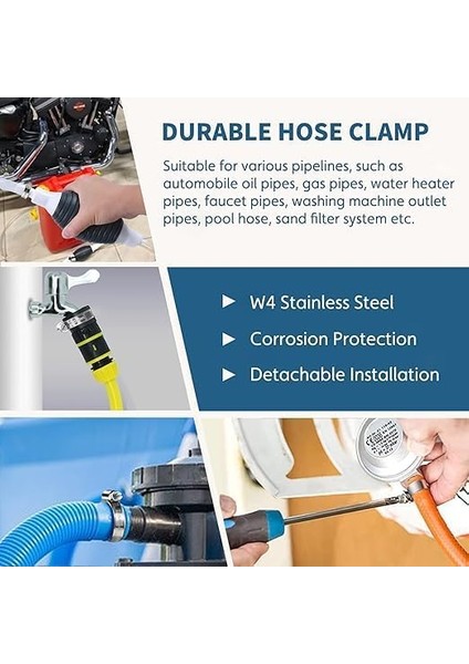 Menashop Metrashop 20 Adet Hortum Kelepçesi, Ayarlanabilir Solucan Dişli Boru Kelepçesi, Sıhhi Tesisat, Otomotiv, Mekanik, Su Borusu Kelepçesi Olarak Uygundur fiyatları