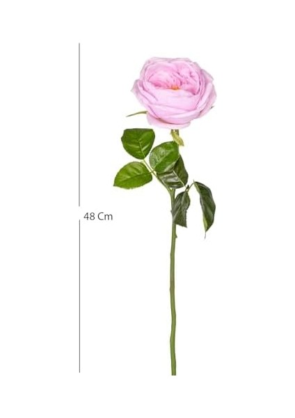 Menashop Metrashop Yapay Çiçek Islak Dokulu Gül Lila 48 Cm.