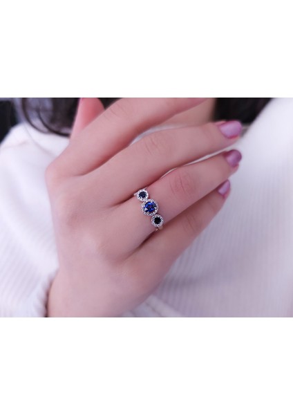 Safir ve Pırlanta Taşlı Tria Yüzük 0405R0003 indirimleri