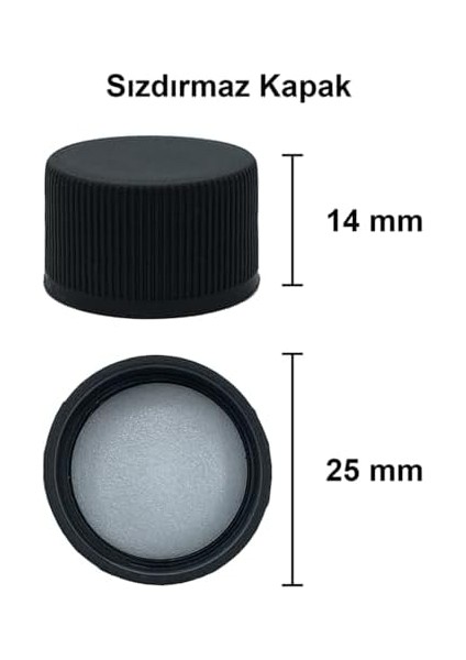 100 ml Şeffaf Standart Sosluk 100 cc Sızdırmaz Kapaklı Cam Şişe (2)