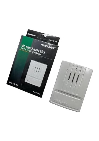 Menashop Metrashop Akelsan Kapı Zili Kanarya 3 Sesli 12VOLT AK-902