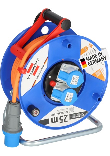 Menashop Metrashop Garant Serisi IP44 Cee 3 Girişli Kamp ve Karavan Makarası 25 Metre