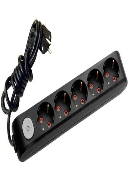Menashop Metrashop Multi-Let 5li̇ Anahtar Topraklı Ç.k 2mt Kablo Priz