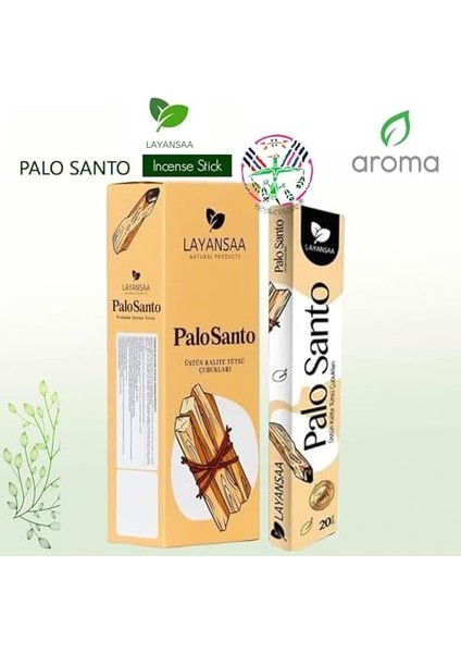 Menashop Metrashop Palo Santo (Kutsal Ağaç) Kokusu Agarbatti Özel Aroma Kokusu 20 Adet 1 Paket Çubuk Tütsü