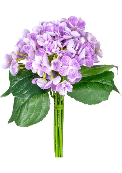 Menashop Metrashop Yapay Çiçek Islak Dokulu Ortanca Buket Mor 26 Cm.