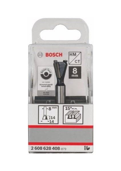 Menashop Professional Bosch Professional Aksesuar 2 608 628 408 Çinko Freze Ucu 8 Mm, D1 14,0 Mm, U 14,0 Mm, 15° fiyatları