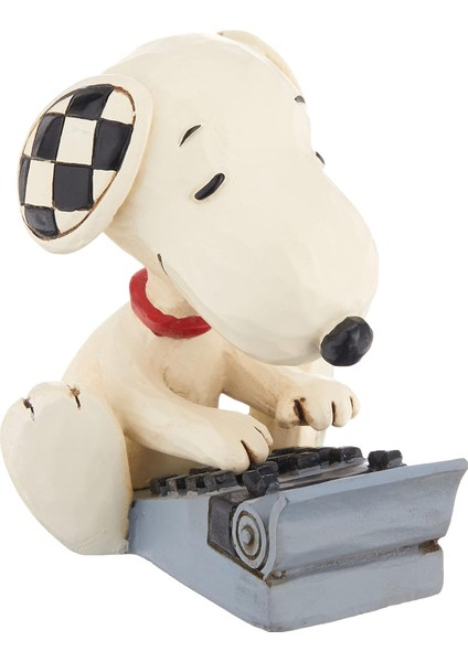 Menashop Metrashop Jim Shore Peanuts Snoopy Yazma Minyatür Heykelcik, 7,5 Cm, Çok Renkli