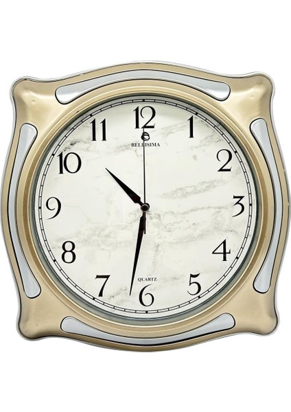 BL-1056 Serisi Klasik Kadran Sessiz Akar 30 cm Duvar Saati Gold-Gri