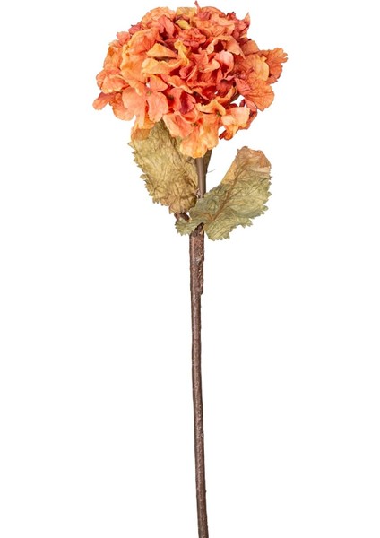 Menashop Metrashop Yapay Çiçek Ortanca Tek Dal Turuncu-Kahverengi 55 Cm.