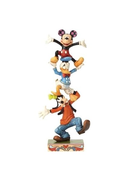 Geleneklerine Göre 4055412 Teetering Dikey (Tower) Figür, Reçine, Çok Renkli, 10 x 6 x 22 cm